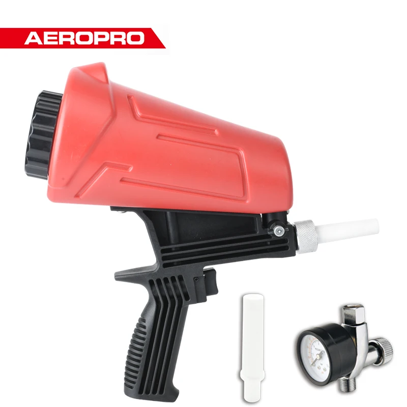 AEROPRO V-641 중력 피드 샌드 블래스터, 모래 발파 기계, 공압 발파 건 세트, 핸드헬드 및 액세서리