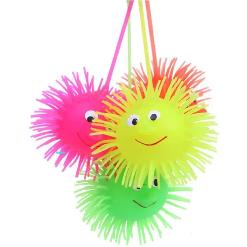 

Kids Elastic Glow Vent Ball Hair Ball Hedgehog Ball Children Soft Rubber Toys Cartoon Led 장난감 Light Up Toys for Kids Led Toys