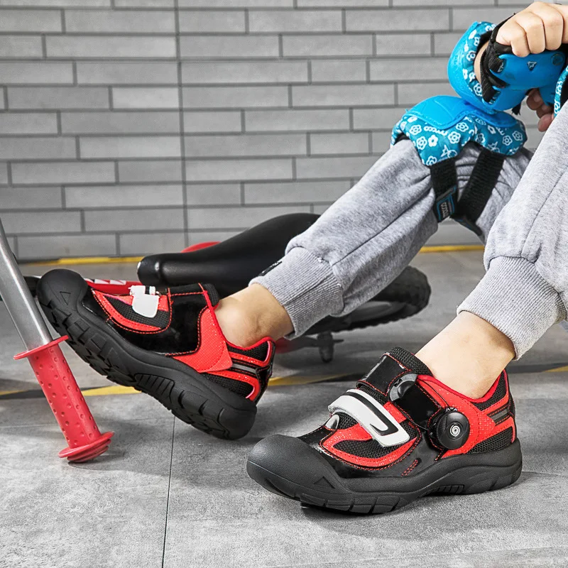 

Child cycling shoes road balance bike shoes sliding training shoes bicycle racing flat shoes child motorcycle boots biker shoes
