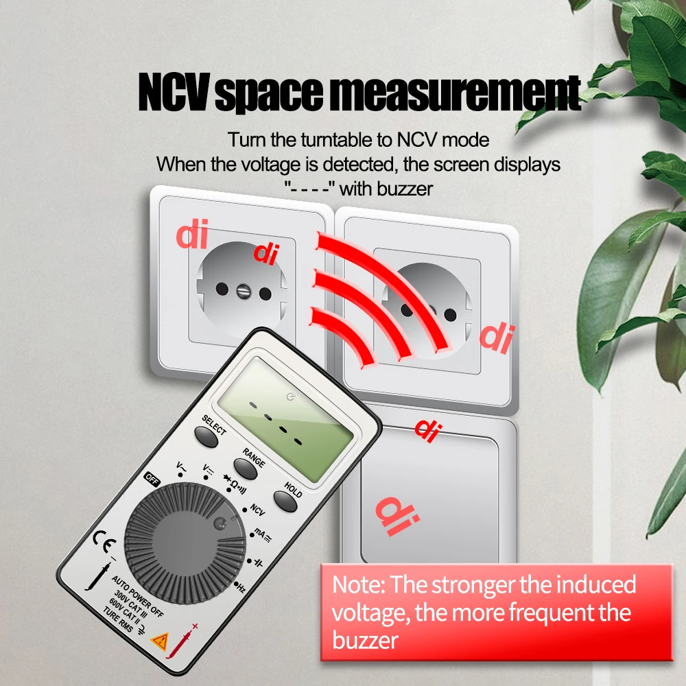 Multimètre numérique portable 13mm - Testeur AC sans contact pour modélisme