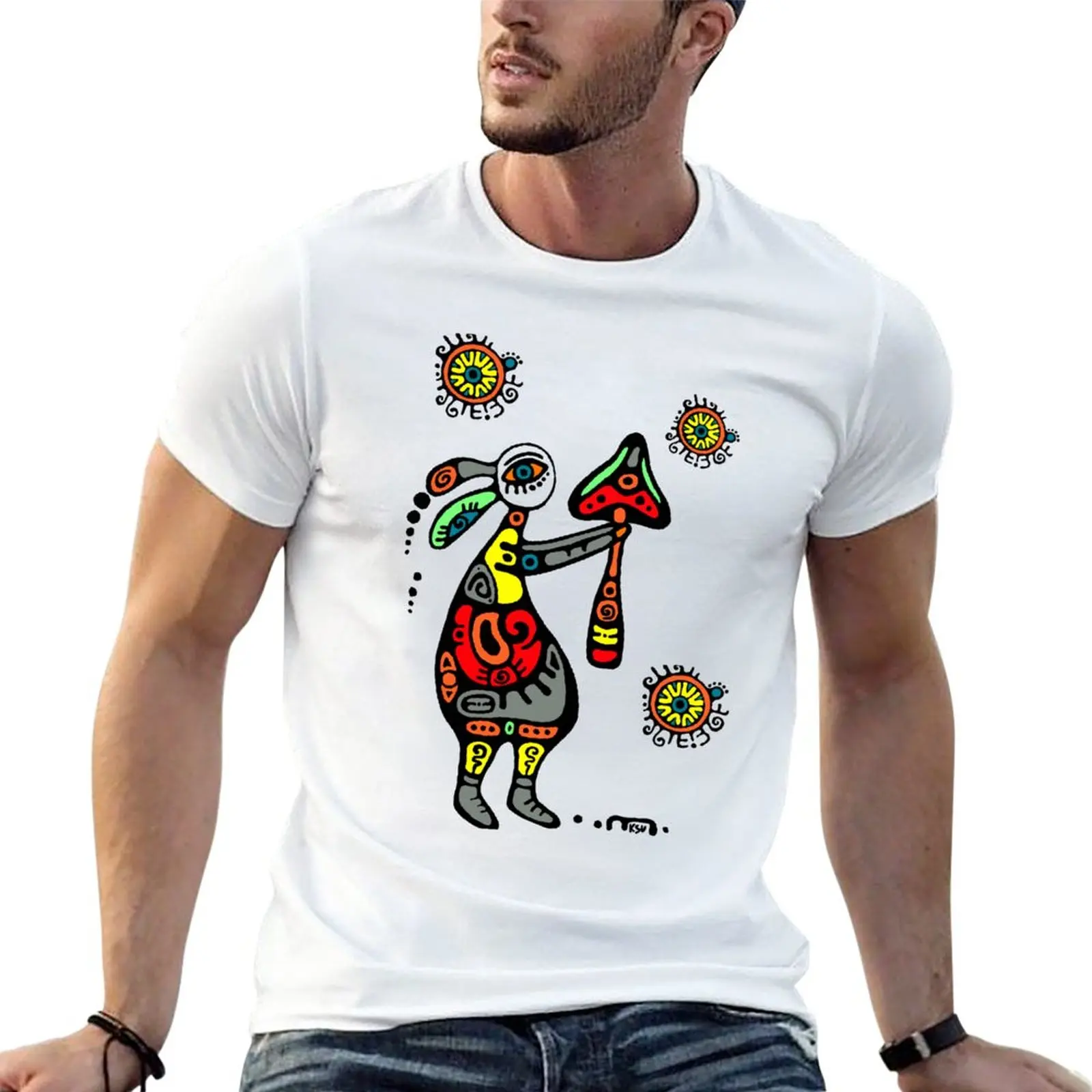 

New Shaman - bridger T-Shirt anime clothes Short t-shirt animal print shirt for boys Men's t-shirt