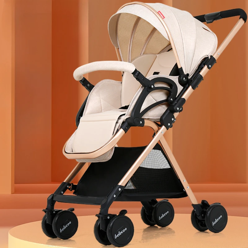 Sit and Recline Lightweight Stroller Portable Folding Two-way Umbrella Stroller Baby Carriage for Children Aged 0 To 3 Years Old