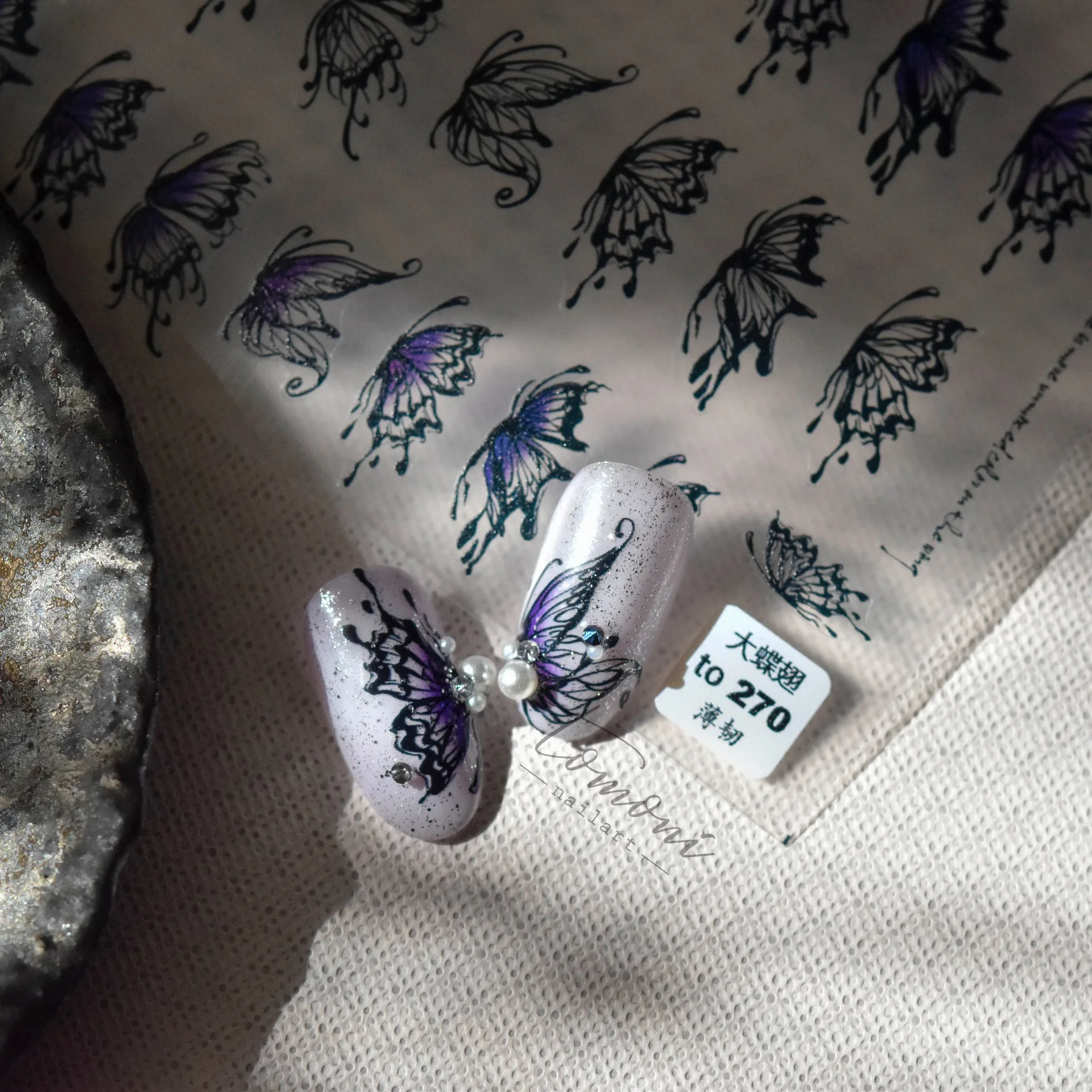 

Cute 5D Big Butterfly Wing Nail Art Decorations Stickers Press on Nails Sliders Manicure Decals Accessories Design Summer