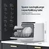 Portable Countertop Dishwasher 5L Water Tank & Hose 6 Washing Programs Air-Dry Compact Design Fast & Efficient High-Temperature 3