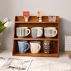 Miscellaneous Storage Desk Solid Wood Storage Box Multi-layer Cosmetics Storage Rack Desktop Organizing Rack 4