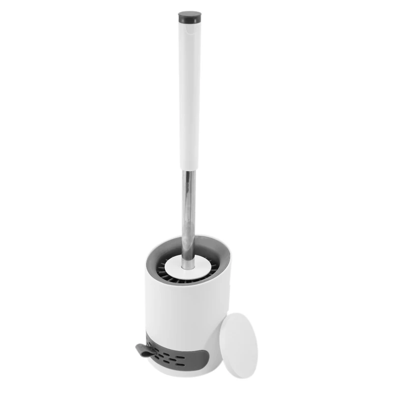 

Щетка для унитаза, силиконовая щетка для чистки из нержавеющей стали с длинной ручкой, набор стоячих щеток для унитаза, держатель для туалетной щетки