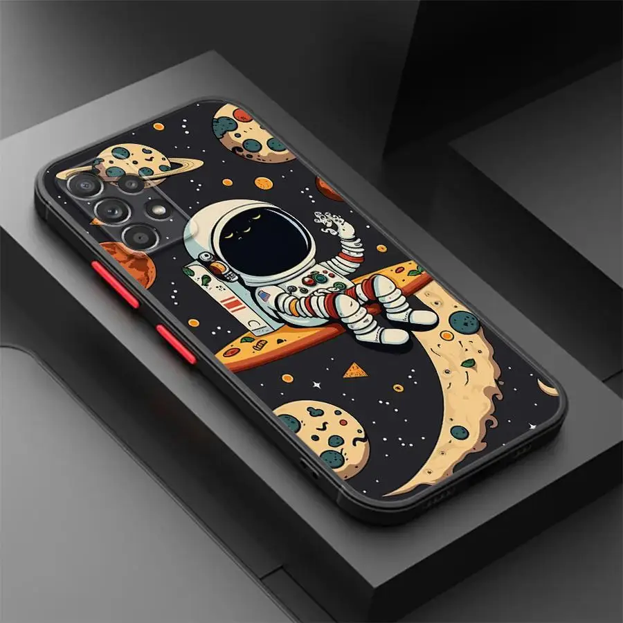 Cartoon Astronaut Soft Phone Case - Whimsical Space Theme Cover