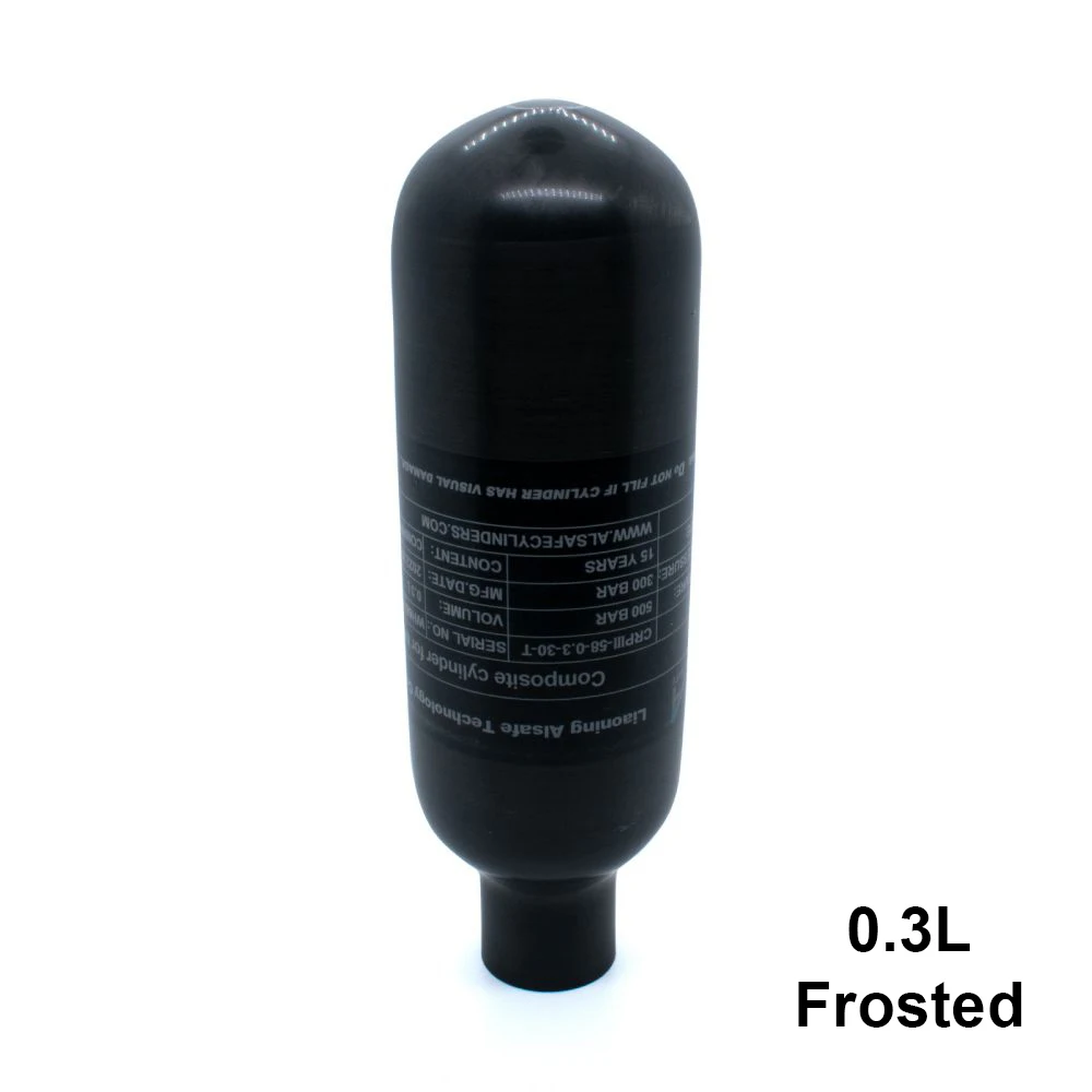 4500Psi300Bar30Mpa03L300ccMatteCarbonFiberCylinderAirBottle