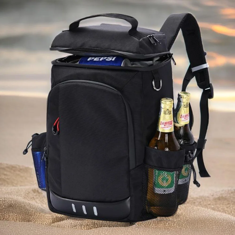 New Picnic Cooler Bag Large Capacity Camping Meal Hikking Thermal Backpack with Bottle Opener Leakproof Insulated Lunch Bag 6
