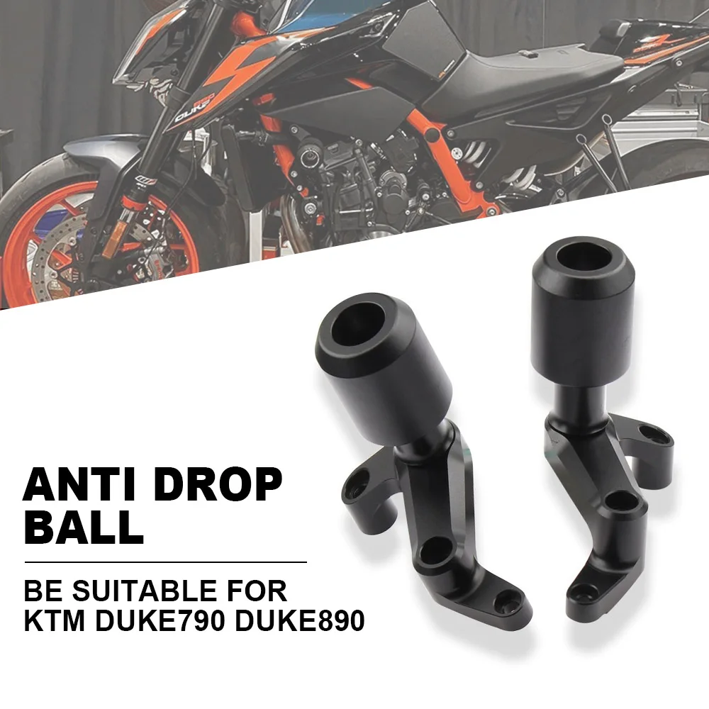 

For KTM DUKE790 DUKE890 2022-2023 Motorcycle Anti-drop ball Frame Slider Protector Black aluminio Falling Guard Crash Pad Protec
