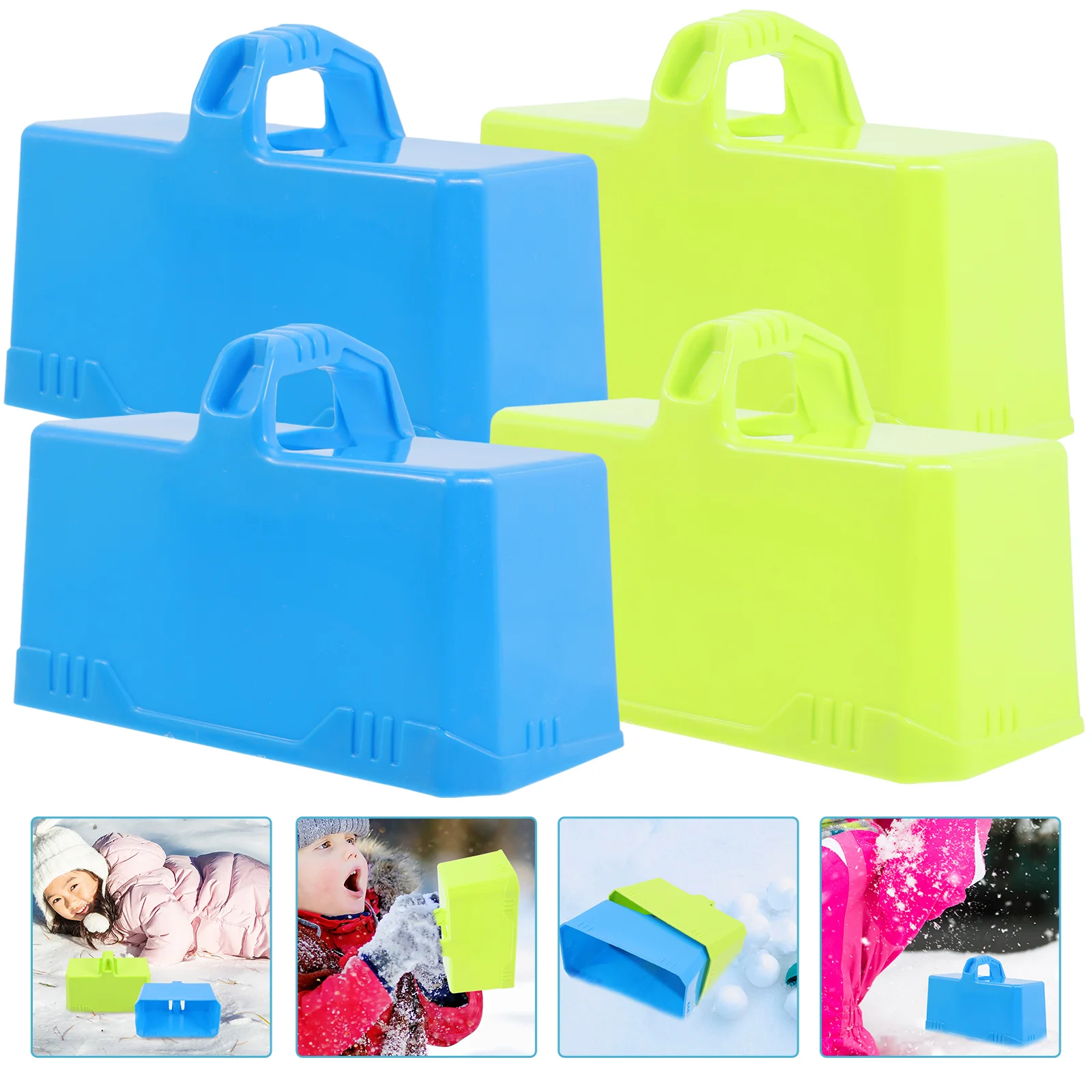 4 Pcs Snow Brick Mold Tool Portable Blocks Makers Molds for Kids Outdoor Toys Winter Abs Baby 3