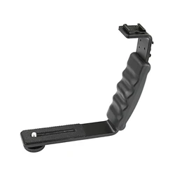 DSLR Camera L-Bracket Video Handle Grip Flash Light with Cold Shoe Mount 1/4'' Drop Shipping