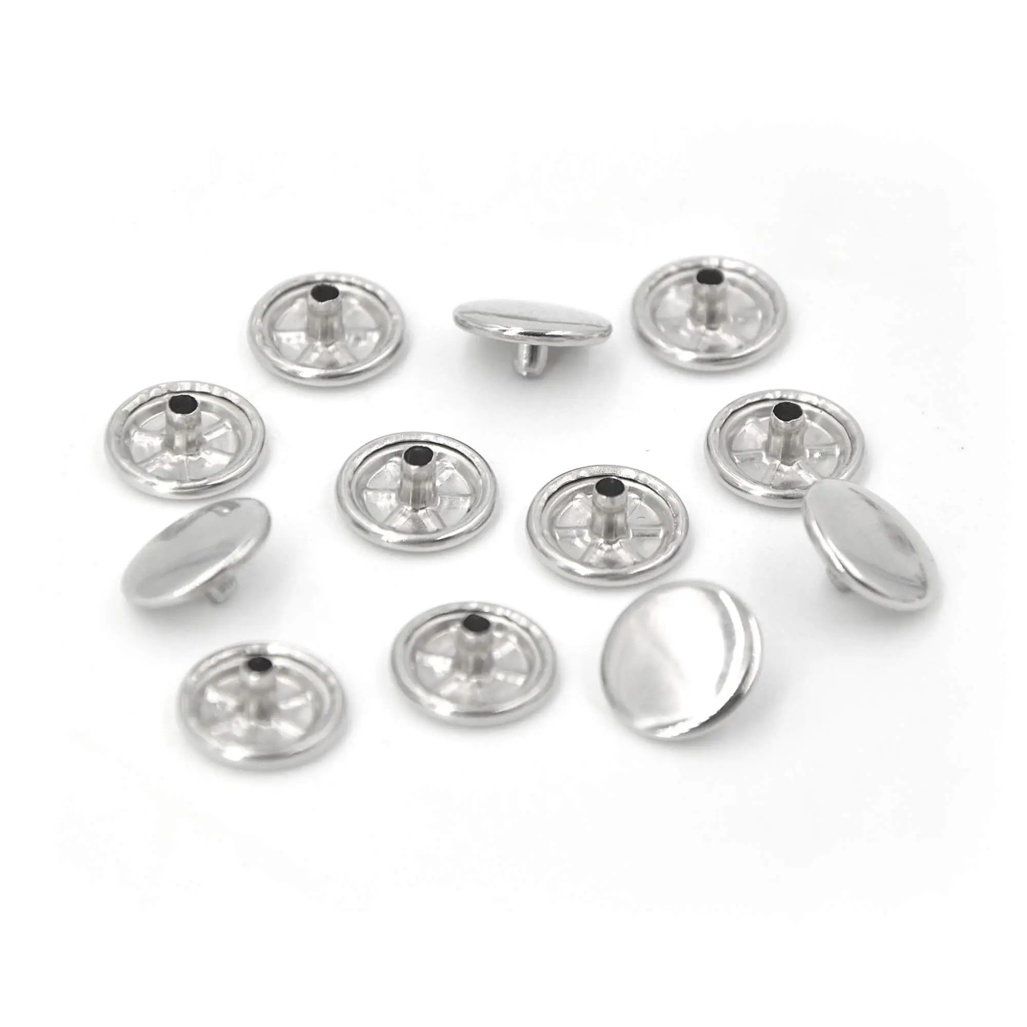 Kalaso #655 #633 #831 50sets 10mm 12.5mm 15mm stainless steel Press Studs Sewing Snap Buttons Fasteners Craft Diy Supplies 4