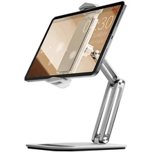 New Foldable Tablet Stand Three Shaft Design Multi Angle Adjustable Tablet Support Desktop Aluminum Hands Free Cell Phone Holder