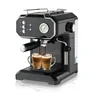 Semi-automatic High-pressure Steam Foaming Milk Household Coffee Machine Electric Stainless Steel 1.5L Black 220V English 5kg 6