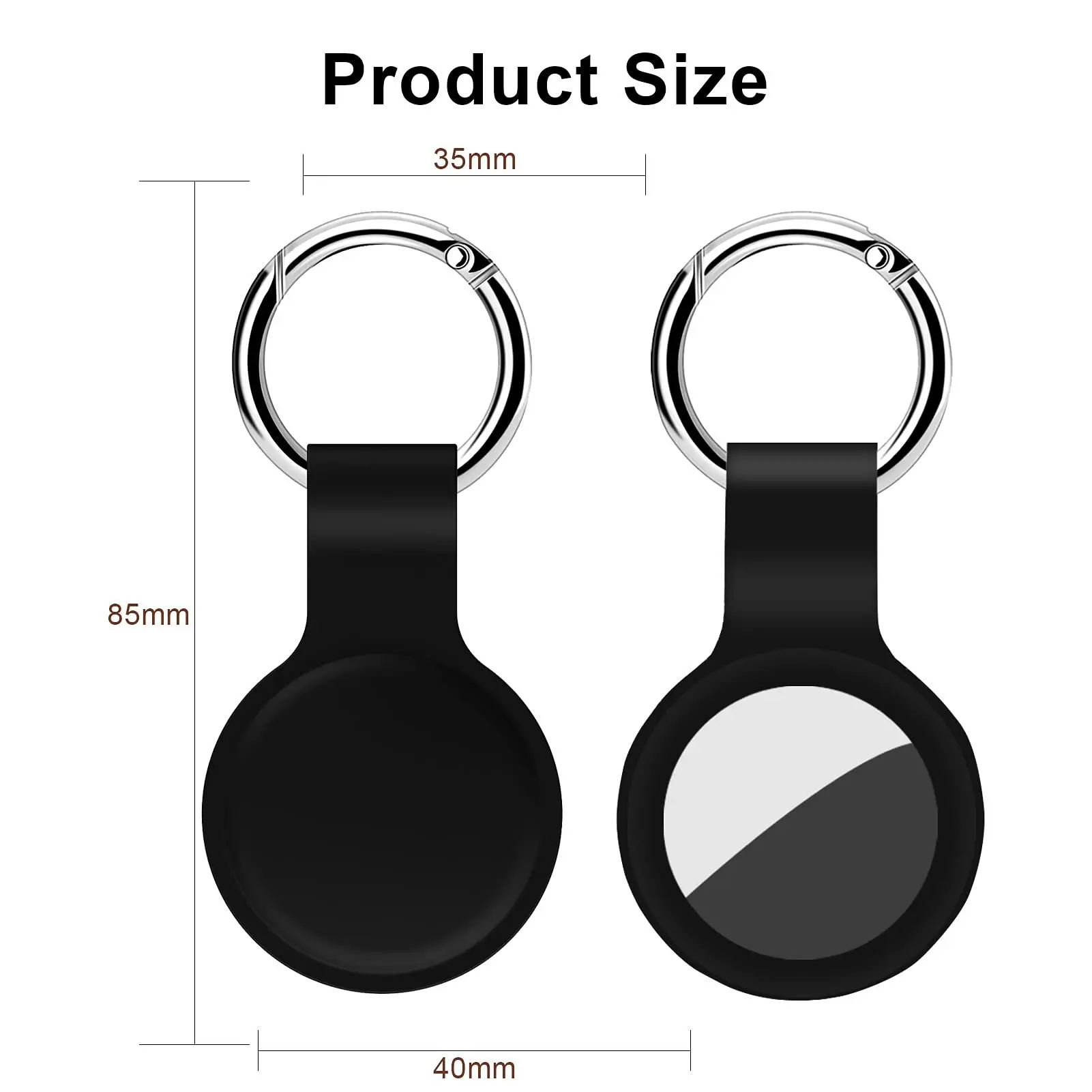 Anti-lost Keychain Holder Silicone Case for Airtag Air Tag Dog Cat Pet Collar Keys Tracker Protective Full Cover Waterproof 3