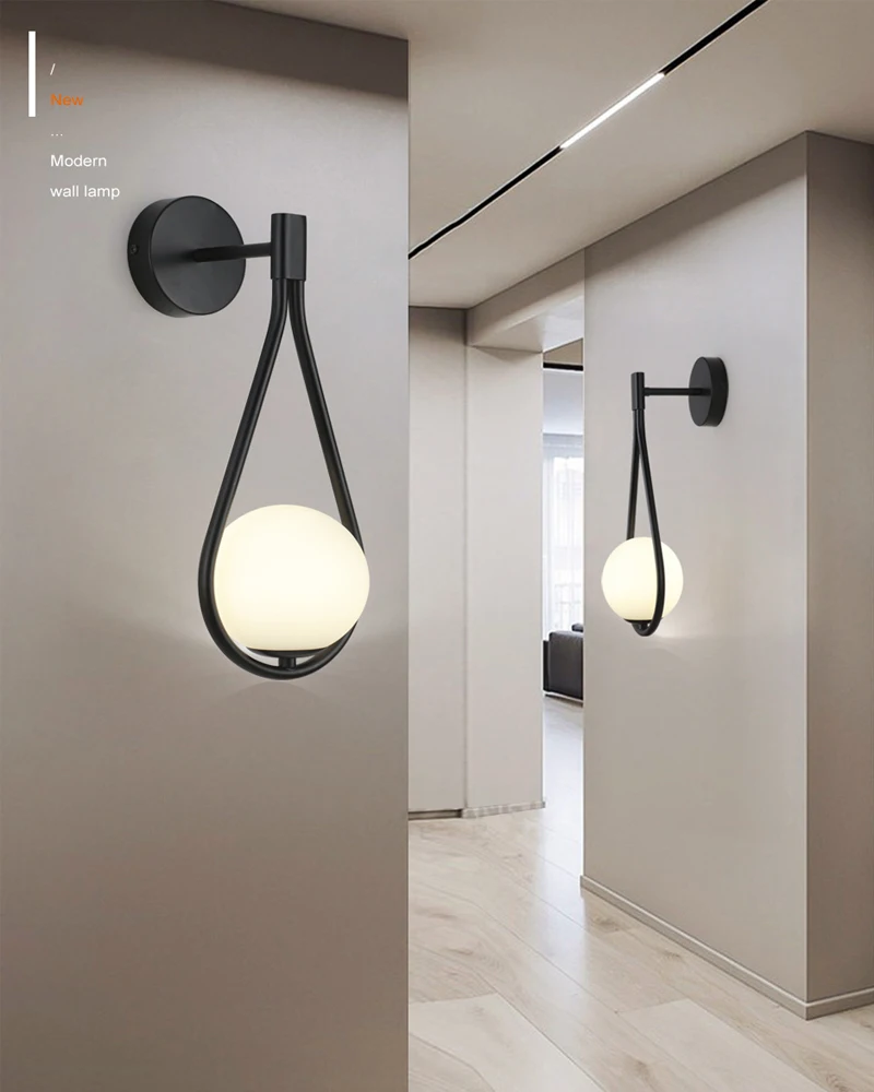 Copper Black LED Wall Lamp 2