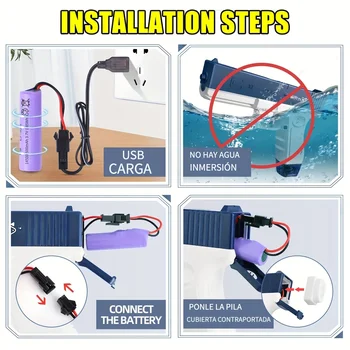 M1911 Electric Water Gun - Rechargeable, High-Capacity, Large Water Tank, Summer Fun, Gift for Kids 2