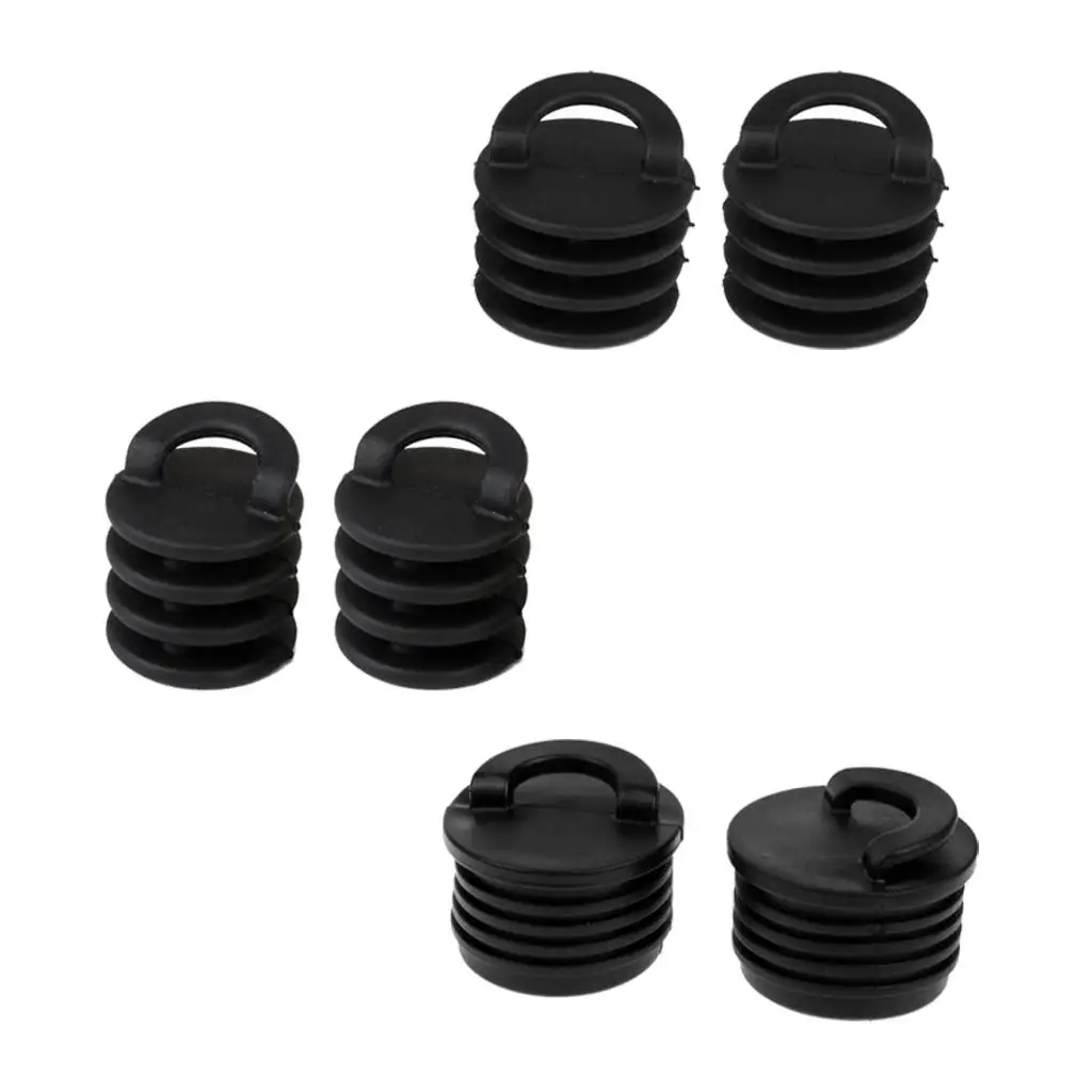 6 Pieces Nylon Kayak Boat Canoe Scuppers Stoppers Drain Holes Plugs