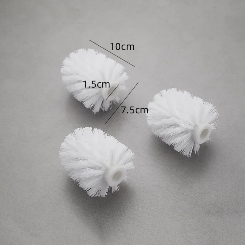 Toilet Set Accessories Stainless Steel Handle Toilet Brush Cup Universal Replacement Brush Head Bathroom Cleaning Tool