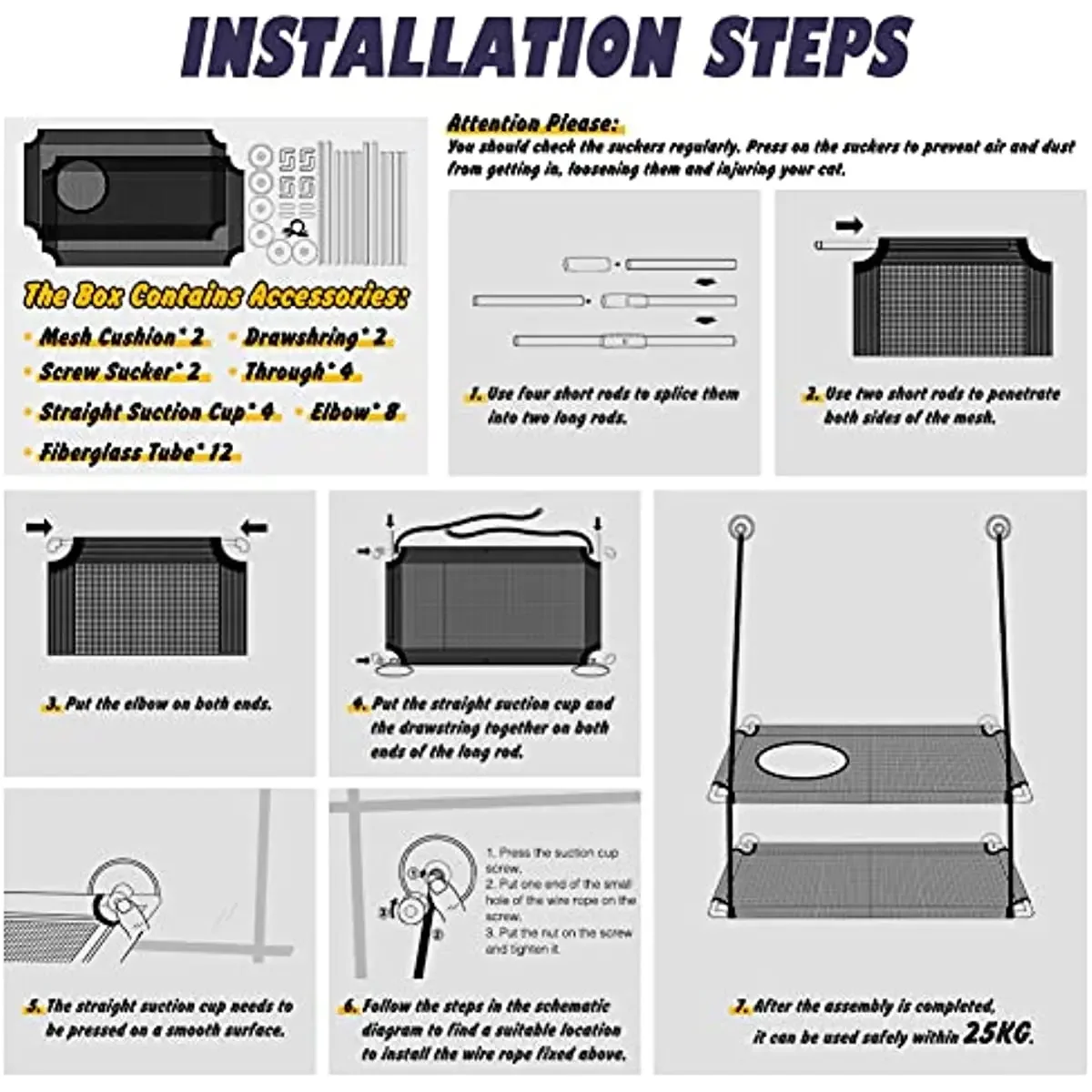 أرجوحة أتوبان للقطط، مزودة بنوافذ ثابتة، وتتحمل وز...