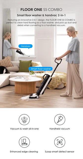 Steam Mops Tineco FLOOR ONE S5 Steam Cleaner Wet Dry Vacuum All-in-one,  Hardwood Floor Cleaner Great for Sticky Messes - AliExpress