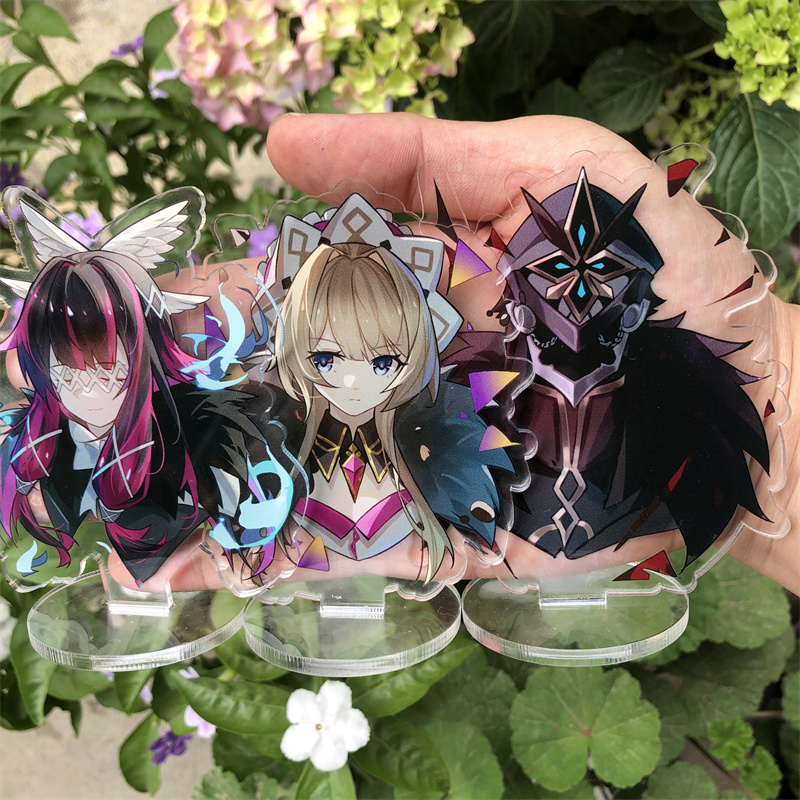 Game Impact Fatui Capitano The Captain Columbina Doctor Cosplay Keychain Figure Badge Accessories Pendant Gifts