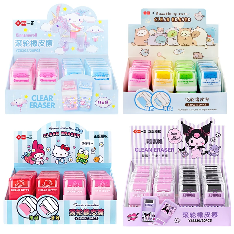 Anime Sanrio Hello Kitty My Melody Rubber Pencil Eraser Cartoon Student Stationery School Office Supplies Kids Gift pencil eraser