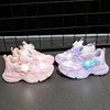 Tennis Shoes LED Children Trainer Girls Casual Sneakers Mesh Breathable Running Shoes Baby Student Non-slip Illuminated Shoes 2