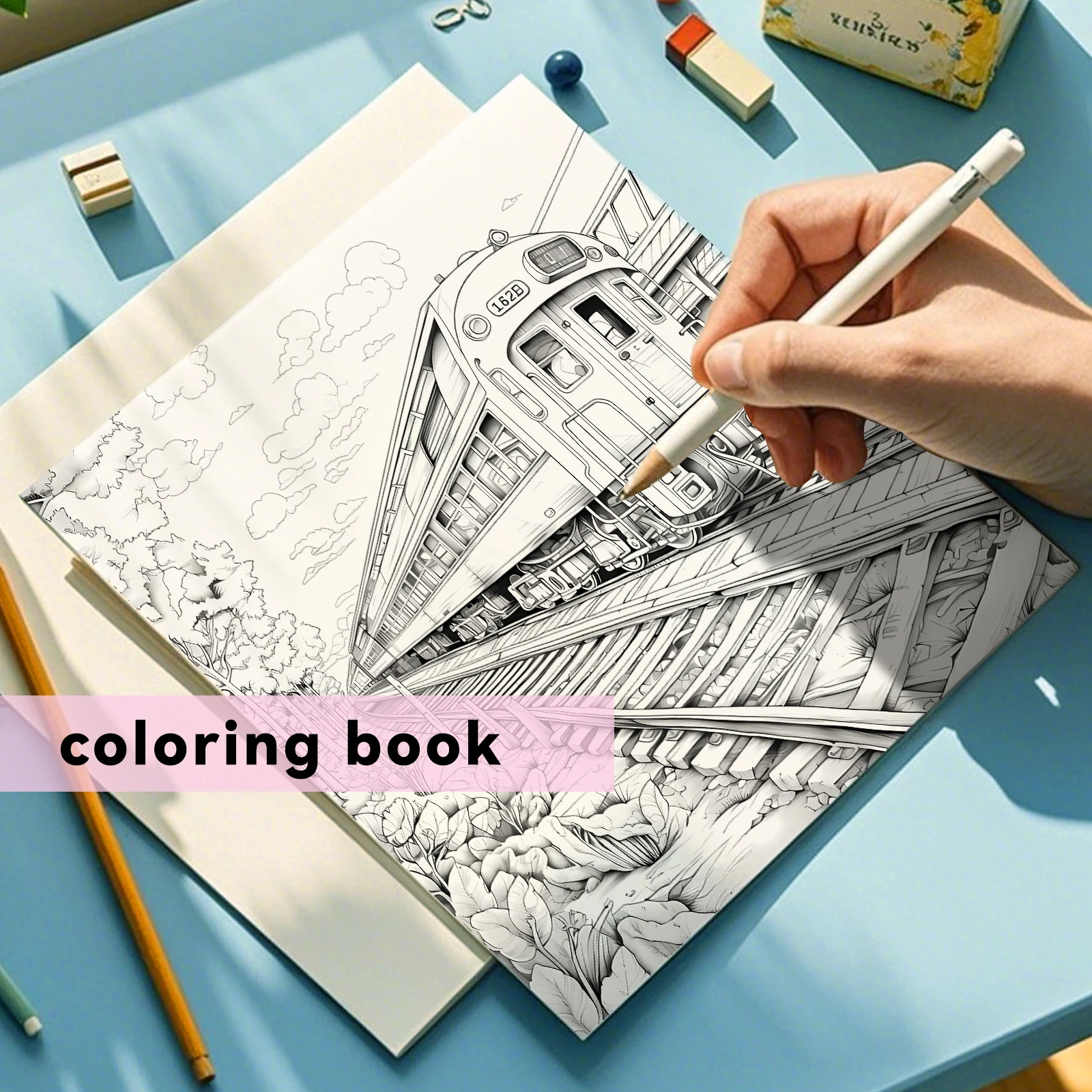 Adult Picture Book 24 pages Beautiful Architecture Coloring Book can relax and relieve stress Graffiti Painting Drawing 6