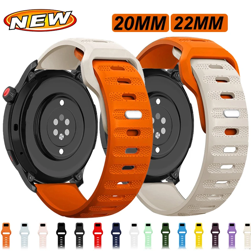 20Mm 22Mm Pasek Do Zegarka Samsung Galaxy Watch 4 Classic/ 5 Pro/ 3/Aktywny 2/6 Silikonowa Bransoletka Huawei Watch Gt 2/2E 3 Pro Pasek