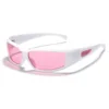 Y2K Pink Sunglasses Women Red Hollowed Out Future Sense of Technology Hot Girls Net Red Sun Glasses Trendy Men Eyewear 1
