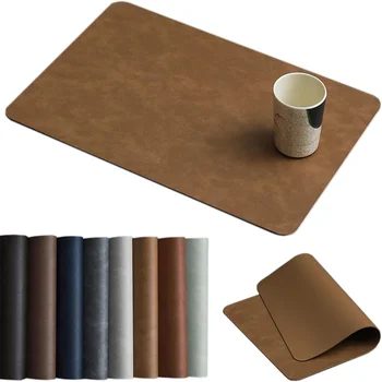 Cowhide Pattern Leather Placemats 1