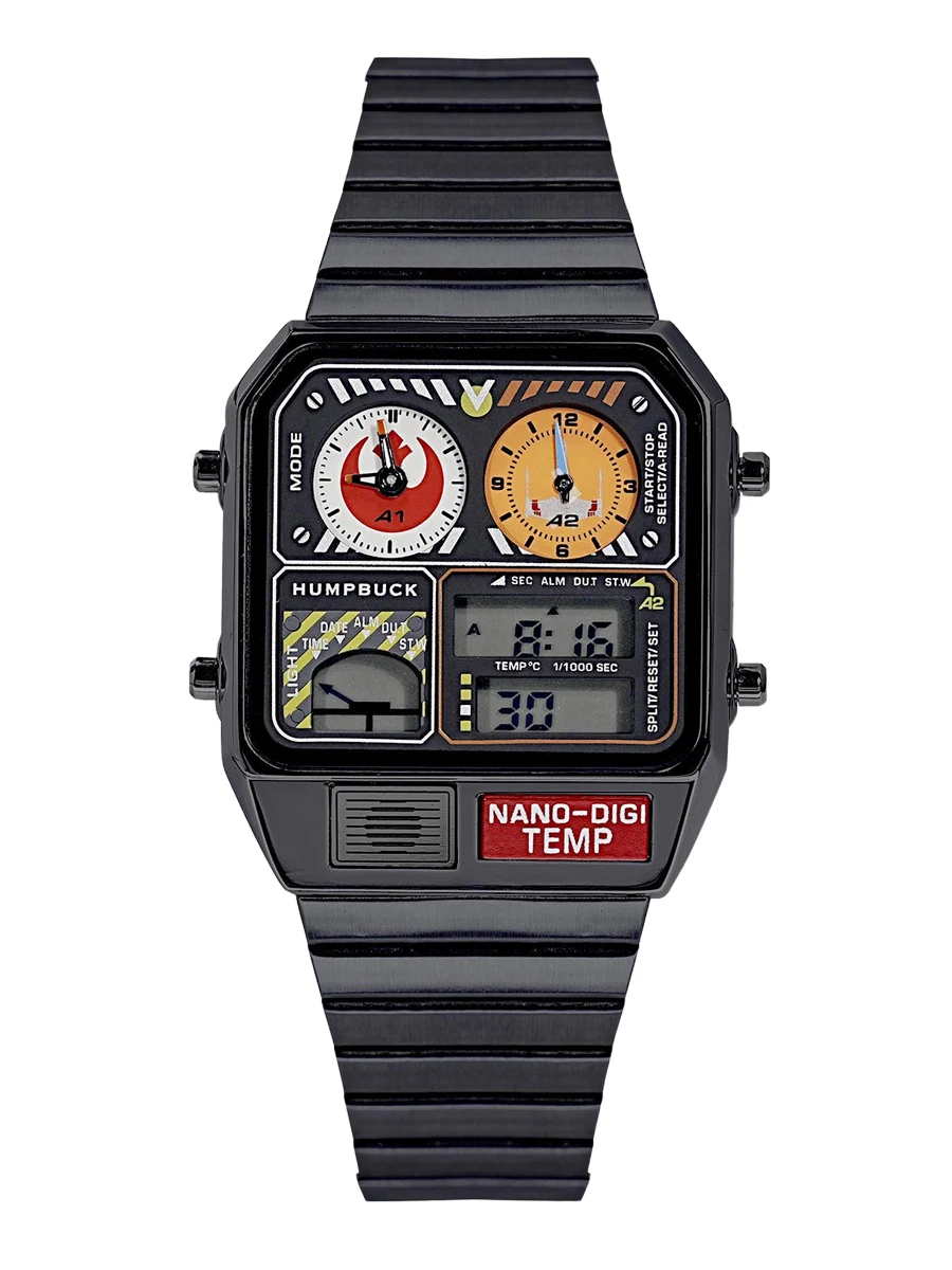 HUMPBUCK Digital Watches for Men Classic Themes Multifunctional Wristwatch with Temperature Stopwatch Dual Time 1/1000 Second 6