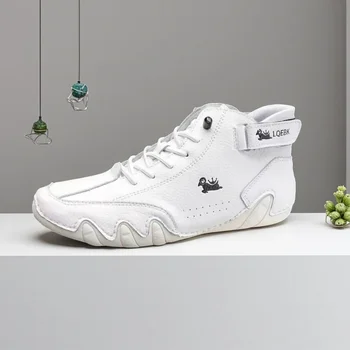 أحذية رائعة ذات جمال جميل عالي الجودة من الجلد عالي الجودة، أحذية مسطحة برباط علوي ناعم، أحذية نسائية كاجوال يومية