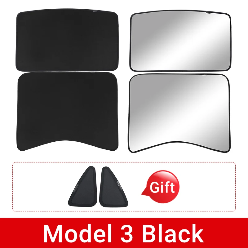 thumbnail image 1 of Parasol de techo de cristal para coche Tesla, persiana de sombreado para accesorios de red de tragaluz delantero Y trasero, Modelo 3 Y 2021, 2022, 2023, 2024, 1 of 5