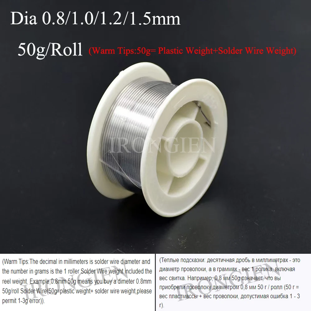 High Purity Soldering Wire 8g50g/Roll Mixed Tin Rosin Core Dia 0.6/0.8/1/1.2/1.5mm Solder Welding Wire For Electrical Soldering