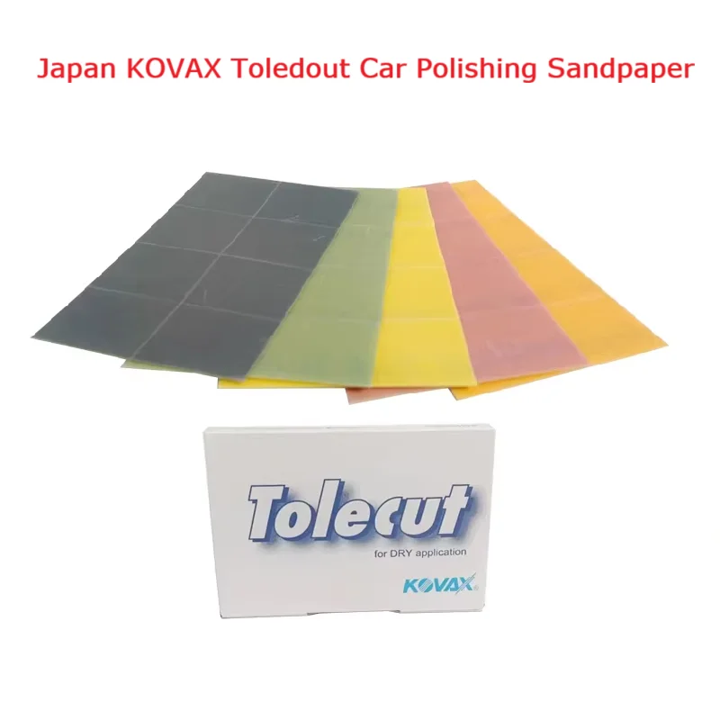 일본 KOVAX 자동차 광택 사포 세트 8개입 800-3000 그릿 자동차 디테일링 연마 시트 페인트 수리 및 매끄러운 마감용