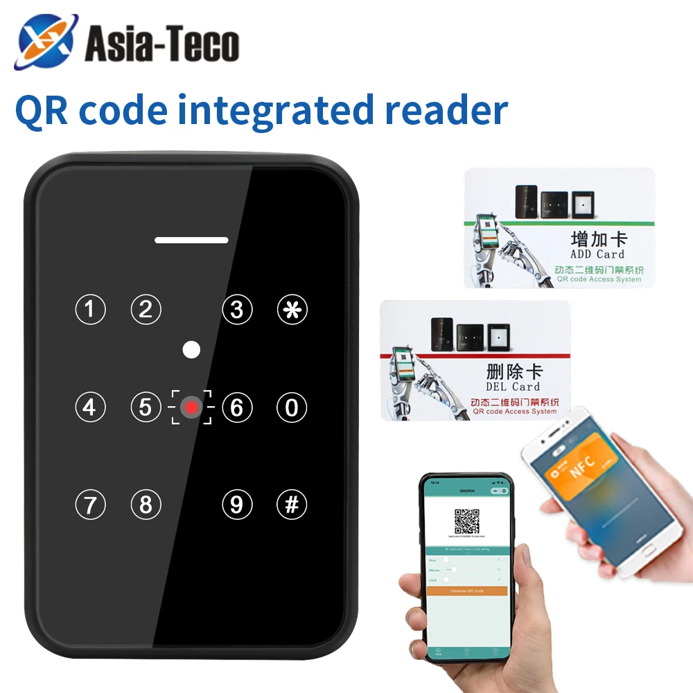 

Считыватель штрих-кодов, Qr-код, блокировка управления доступом 13.56 мгц Rfid брелок-передатчик, комплекты систем управления доступом, RS232, Wiegand 20000, пользователь