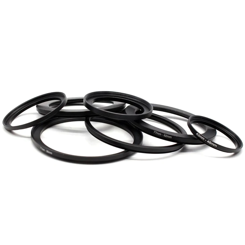 Filter Step Up Rings Lens Adapter Lens Filter Adapter Ring Metal Step Up Rings Lens Adapter Filter Set Aluminum Ring Universal Lens 37-49 49-52 52-55 55-58 58-62 62-67 67-72 72-77 77-82mm