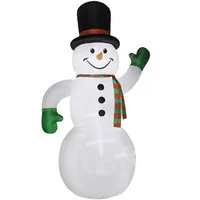 Inflatable Giant Snowman Airblown 20' w/Top Hat, Self-inflating design with included stakes and tethers,Measures 20H x 11.81W 1