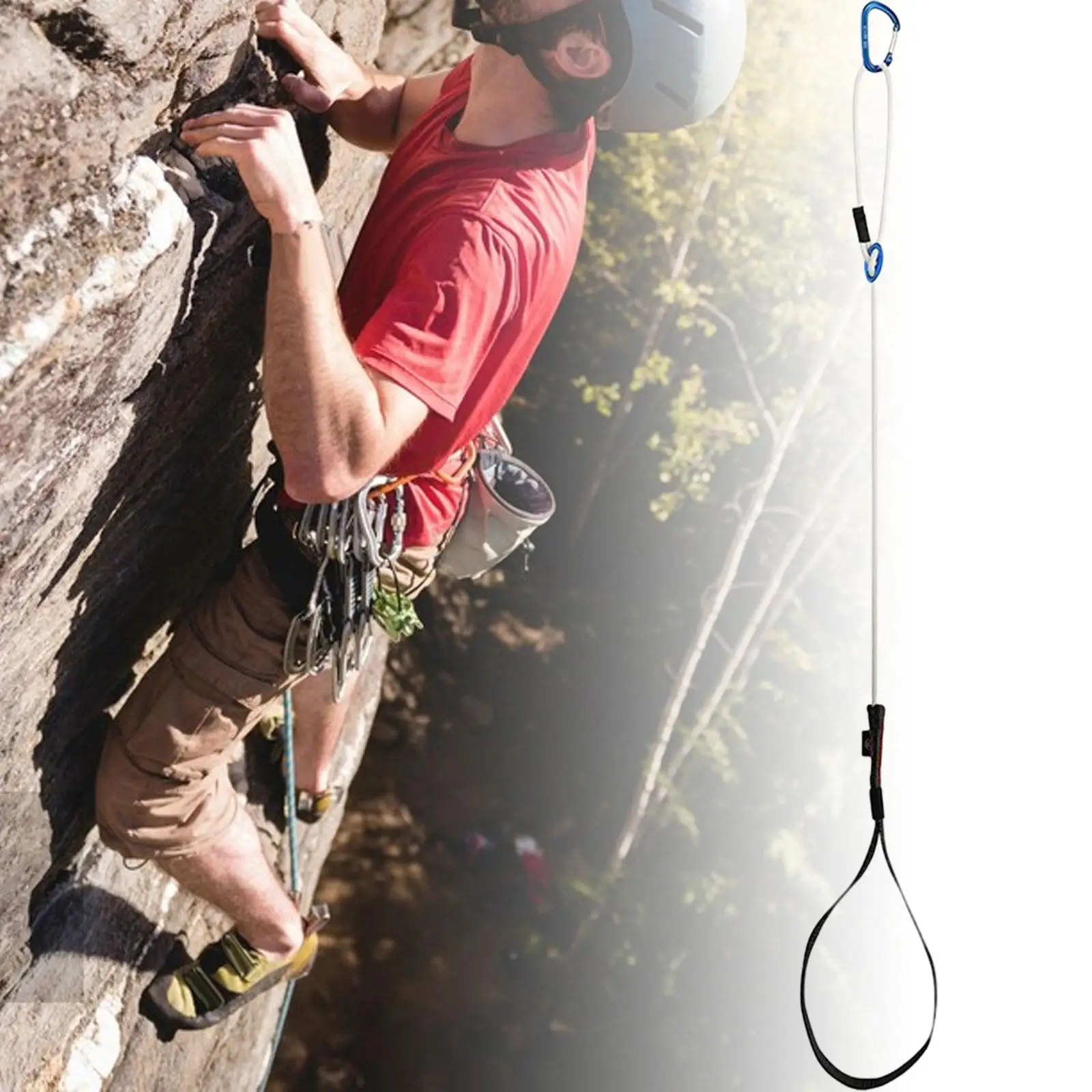 XINDA Professional Adjustable Webbing Foot Loop Climbing Polyester Foot  Loop Ascender Belt Device Band Rock Climbing Equipment