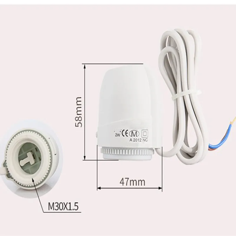 230V 24V  NC NO Under Flooring Heating System Water Heating Normally Closed  Heating Actuator