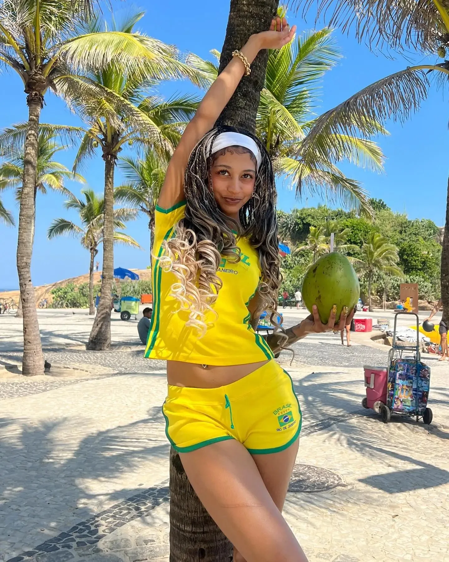 Summer T-shirt Women Brazil Letter Aesthetic Crop Tops Casual shorts Short Sleeve Tee Suit Streetwear Y2k Clothes Punk Aesthetic 6