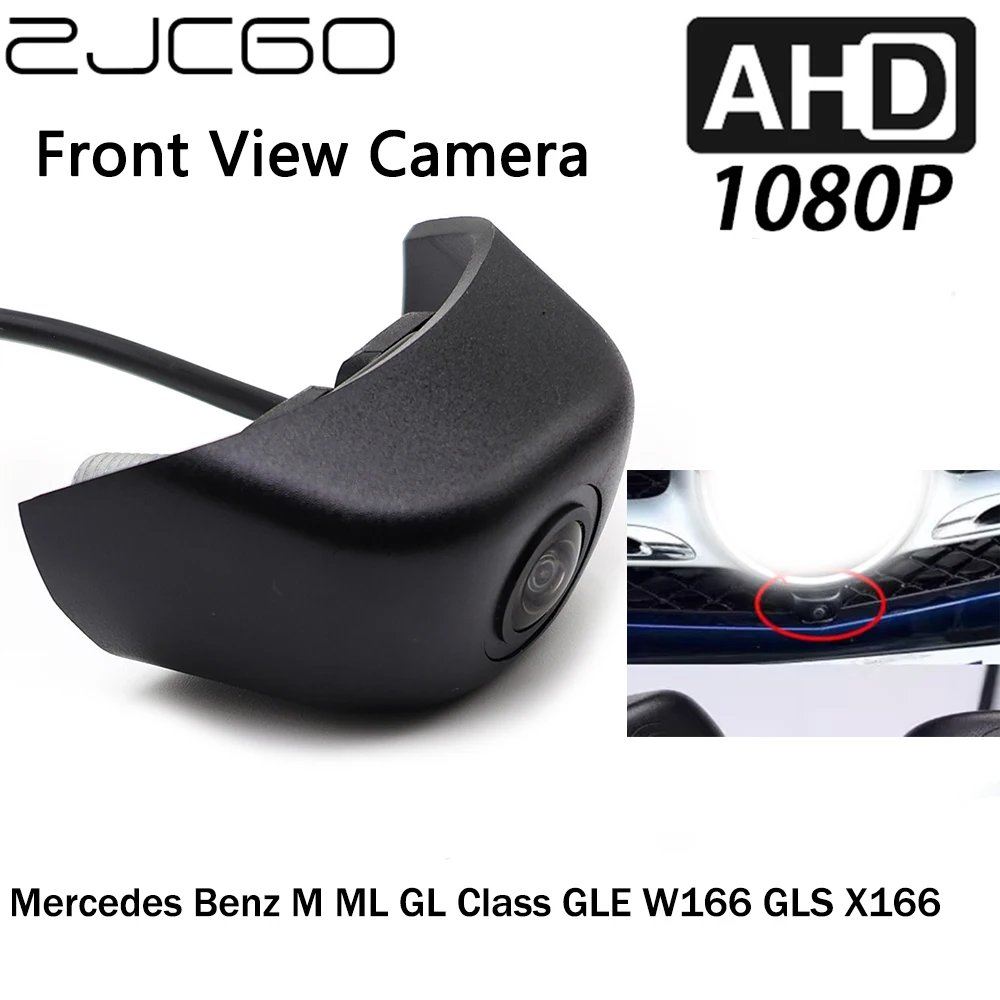 

ZJCGO Car Front View LOGO Parking Camera AHD 1080P Night Vision for Mercedes Benz M ML GL Class GLE W166 GLS X166