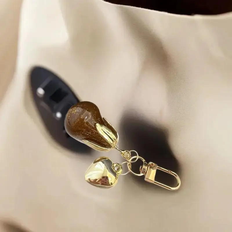 Classy Fruit Inspired Keychain; Stylish Bag Accessory; Superior Resin Made Pear Pendant; Ideal Couple's Present.