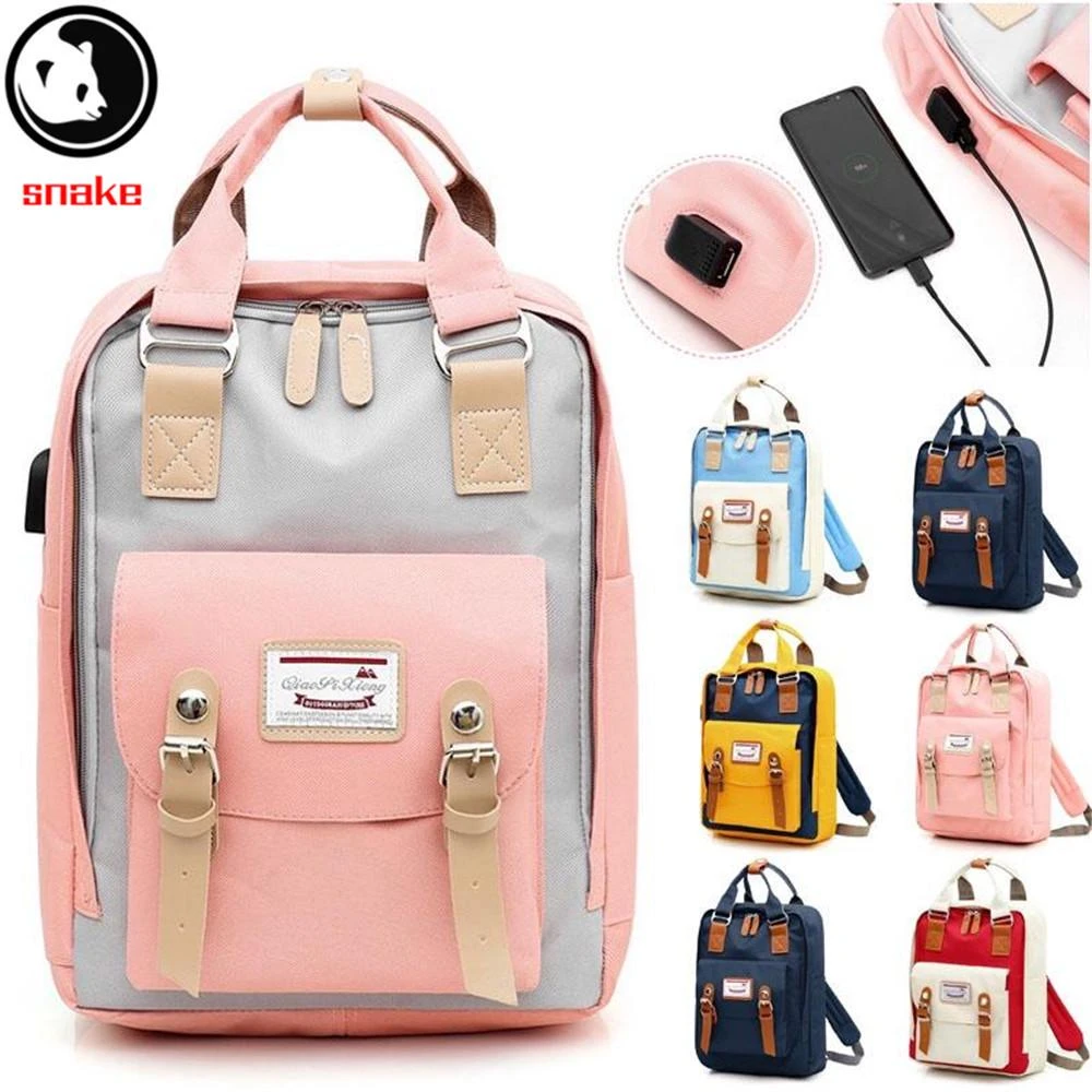 School Backpack Mummy Bag Handbag Women Waterproof Bag Multi