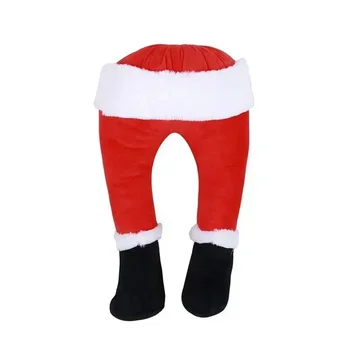 Xmas Elf Long Legs Pendants Santa Claus Elf Plush Stuffed Leg Decoration Christmas Tree Ornaments New Year Christmas Party Decor 2