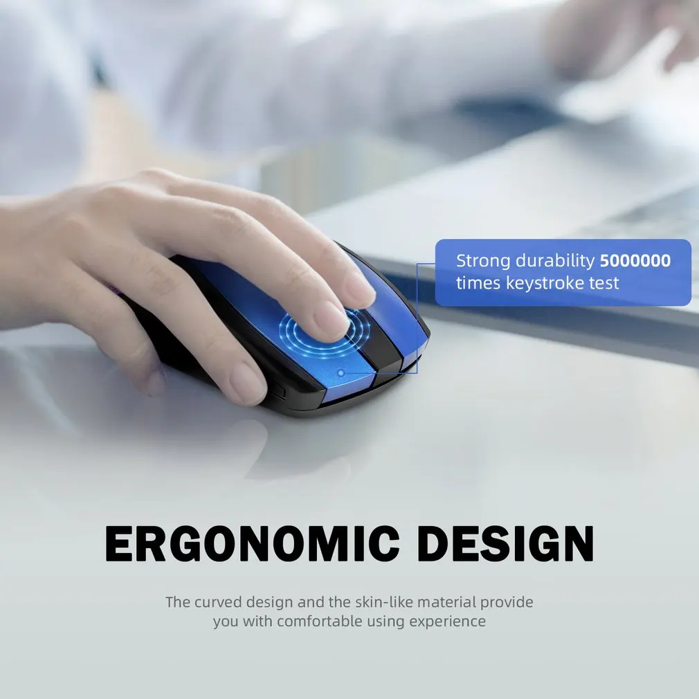 Mouse Wireless Ergonomic 1600 DPI Silent 6 Buttons For MacBook Tablet Laptop Mute 2.4G Quiet wireless mouse