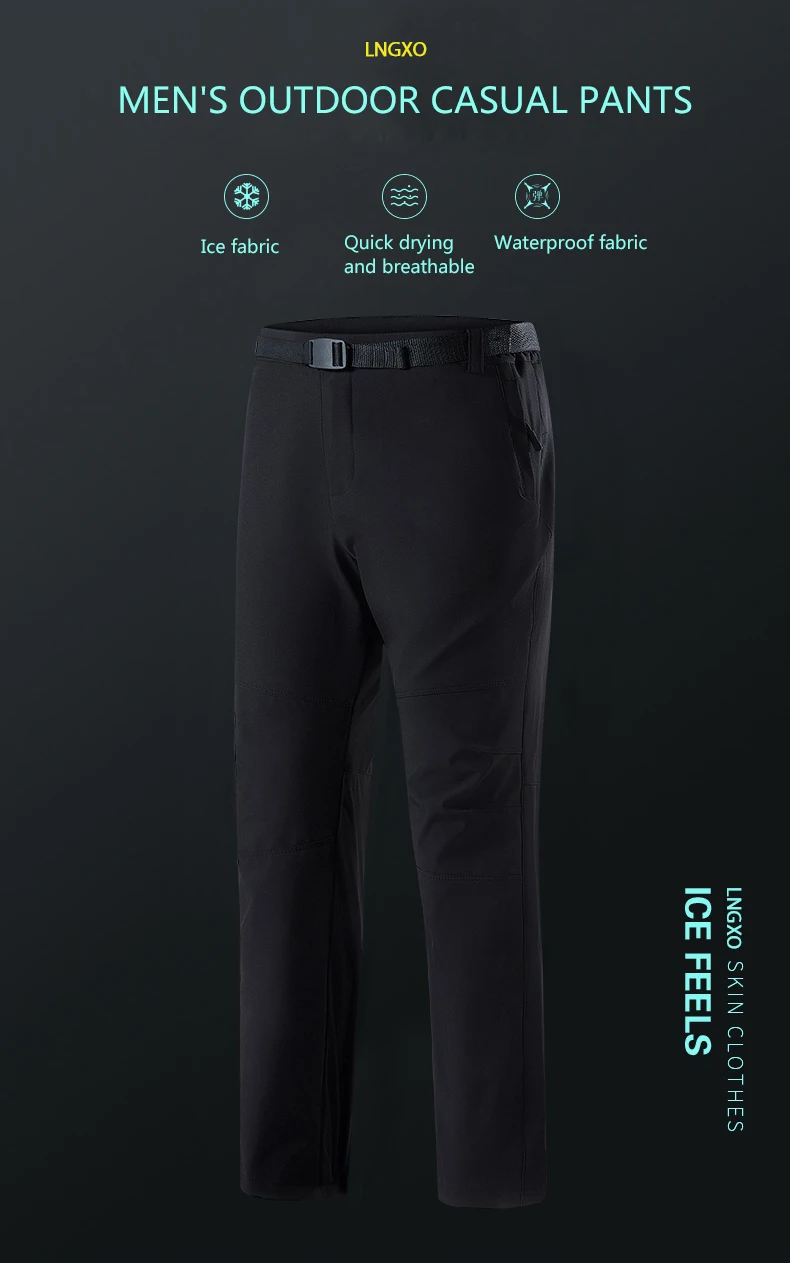 Description Picture 6 of itemLNGXO Men Hiking Pants Outdoor Quick Dry Cargo Pants Camping Climbing Trekking Mountaineering Waterproof Trousers Elasticity